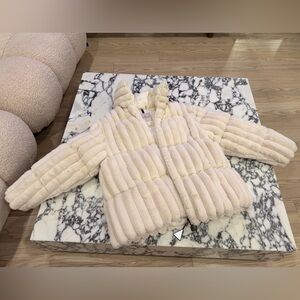 Moncler Fare Quilted Faux Fur Jacket